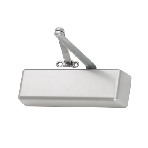 Left Hand Size 1 Surface Mounted Pull Side Smoothee Heavy Duty Delay Door Closer with TBSRT Thru Bolts 689 Aluminum Finish