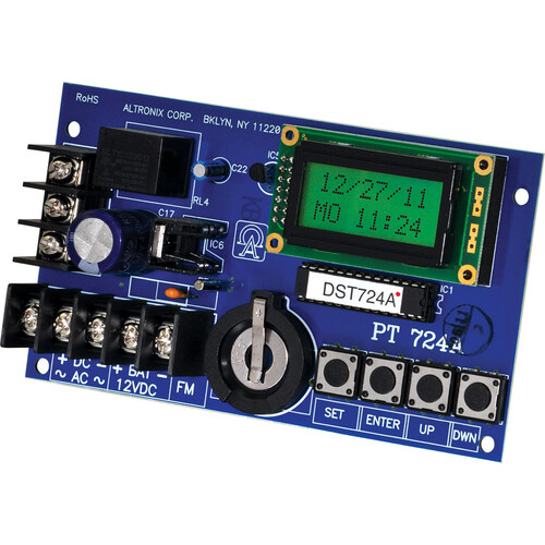 Annual Event Timer Board, 365 Day 24 Hour, 12/24VAC/DC Input, Form C Relay Contacts rated 120VAC/28VDC at 10A