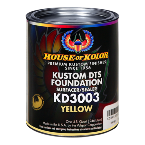 KD3003-Q01 Kustom KD3000 Series High/Medium-Build DTS Primer Surfacer/Sealer, 1 qt Can, Yellow