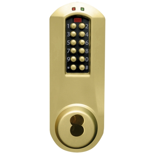 Pushbutton Lock Satin Brass