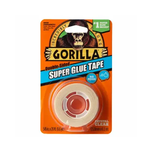 Double Sided Tape Super Glue Double Sided 5/8" W X 20 yd L White White