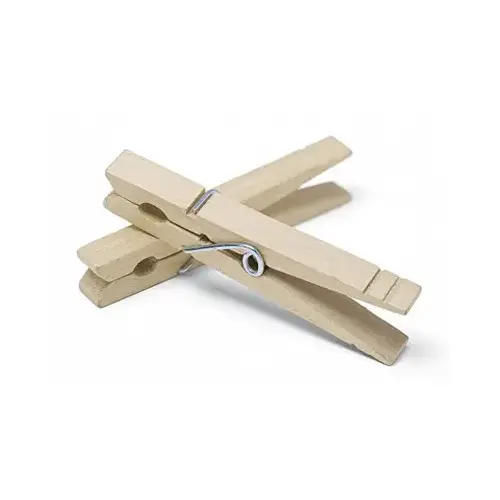 Spring Hardwood Clothespins (50-Pack) Natural