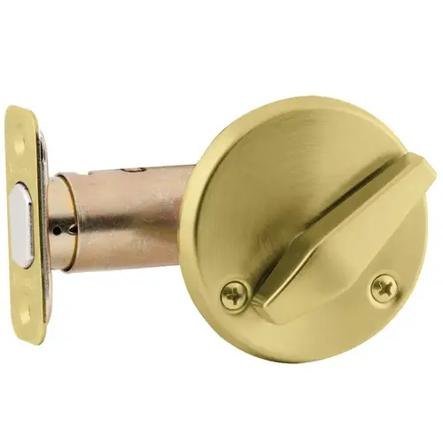 Grade 2 Turn Only Deadbolt with 12287 Latch and 10094 Strike Satin Brass Finish