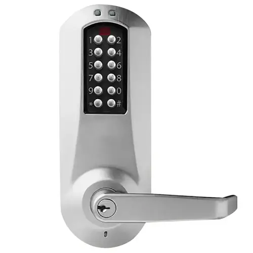 Schlage E-Plex 5000 Cylindrical Lock, Winston Knob, Satin Chrome Finish, 2-3/4" Backset