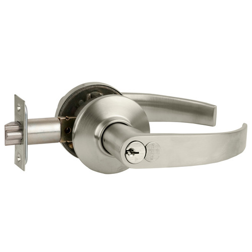 S Series Storeroom C Keyway Large Format Neptune with 16-203 Latch 10-001 Strike Satin Nickel Finish