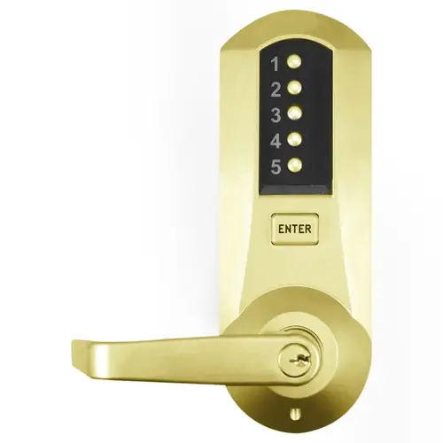 Schlage Cylindrical Combination Lever Lock Passage 2-3/4" Backset 1/2" Throw Latch Bright Brass