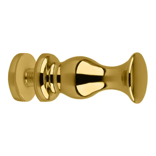 Colonial Glass Door Knob Single Mount Polished Brass