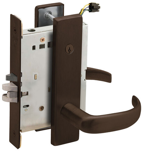 Electric Mortise Lock Dark Oxidized Satin Bronze Oil Rubbed