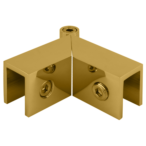 Unlacquered Brass Adjustable "Sleeve Over" Glass Clamp