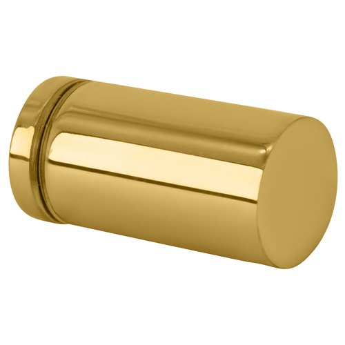 CRL SDK212BR Polished Brass Cylinder Style Single-Sided Shower Door Knob
