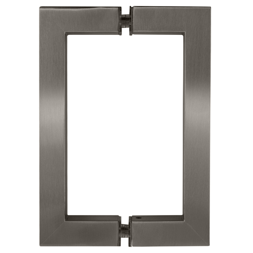 Brushed Satin Chrome 6" x 6" SQ Series Square Tubing Back-to-Back Pull Handle