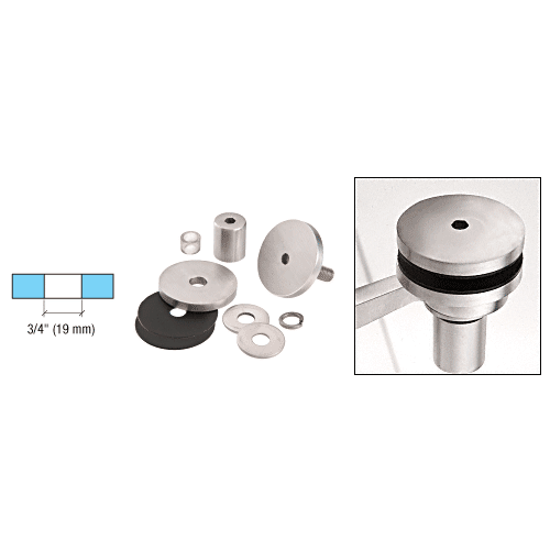 Brushed Stainless Surface Mounted Glass Fastener Hardware
