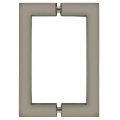 Satin Nickel 6" x 6" SQ Series Square Tubing Back-to-Back Pull Handle