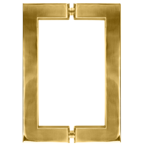 Polished Brass 6" x 6" SQ Series Square Tubing Back-to-Back Pull Handle