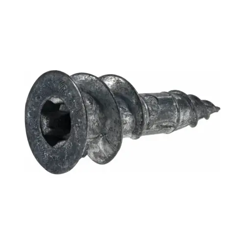 Drywall Anchors 1/2" D X 1.5" L Steel Ribbed Head Zinc