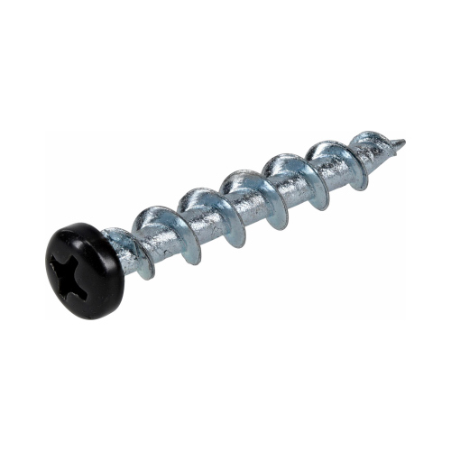 Screw and Anchor 3/16" D X 1-1/2" L Steel Pan Head Coated - pack of 10