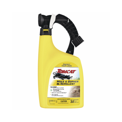 Tomcat 0348206 Mole and Gopher Repellent, Ready-To-Spray, Repels: Armadillos, Burrowing Pests, Gophers, Moles, Voles