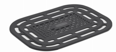 Rubbermaid 2166703 1G1706BLA Sink Mat, 12.68 in L, 10.71 in W, 0.35 in Thick, Black