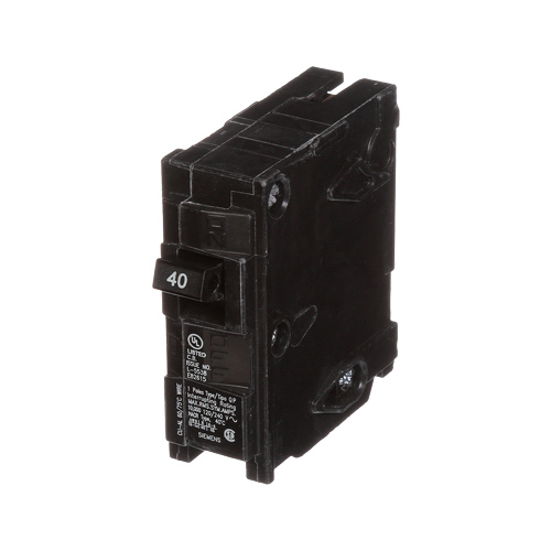 Siemens Q140 Circuit Breaker, Full Module, Mini, Standard, 40 A, 1 -Pole, 120 VAC, Plug Mounting