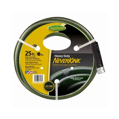 Green Thumb 8614-25 NeverKink Garden Hose, Heavy-Duty, 5/8 In. x 25 Ft.