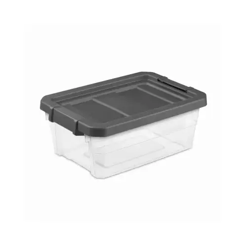 16 Qt./15L Flat Gray Stacker Storage Tote