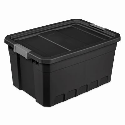 Sterilite 14869006 19 Gal./72L Black Stacker Storage Tote