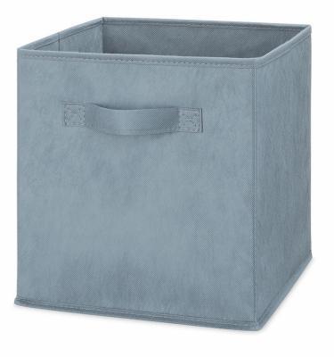 Whitmor 6333-8978-BF Fabric Storage Cube, Collapsible, Light Blue, 10.5 x 10.5 x 11 In.