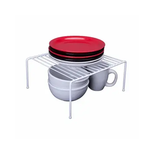 Kitchen Helper Shelf, White Steel, 5.4 x 12.25 x 10.25 In.