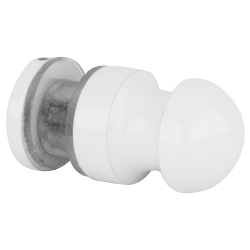 White Mini Bulb Style Single-Sided Door Knob