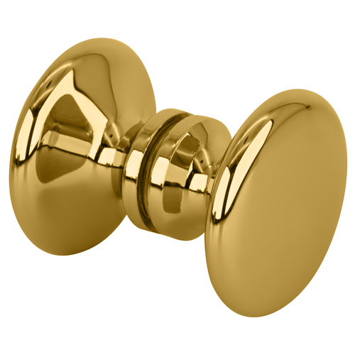 Unlacquered Brass Traditional Style Back-to-Back Shower Door Knobs