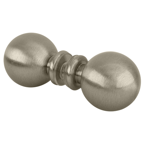 Brushed Nickel Ball Style Back-to-Back Knobs
