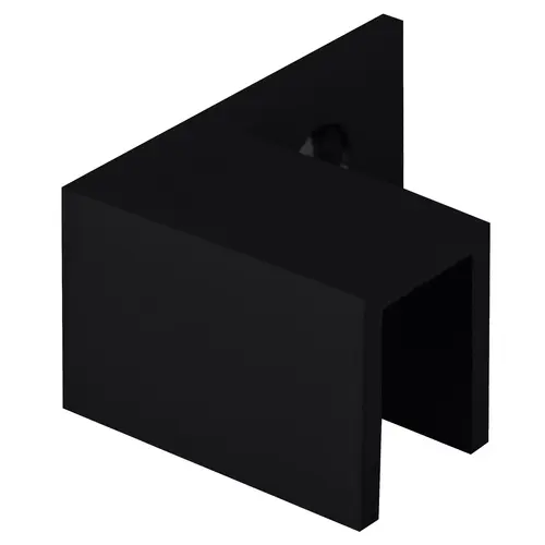 Matte Black Left Hand "Sleeve Over" Wall Mount Glass Clamp