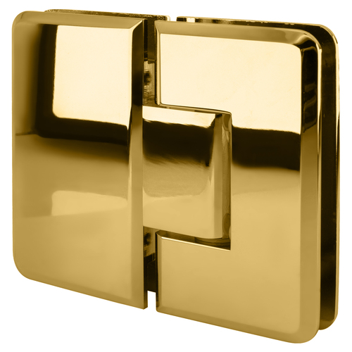 Polished Brass Cologne 180 Series 180 degree Glass-to-Glass Hinge