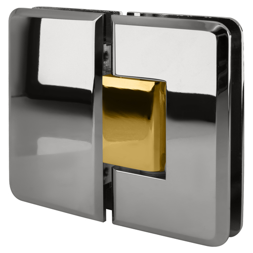 Chrome/Brass Accents Cologne 180 Series 180 degree Glass-to-Glass Hinge