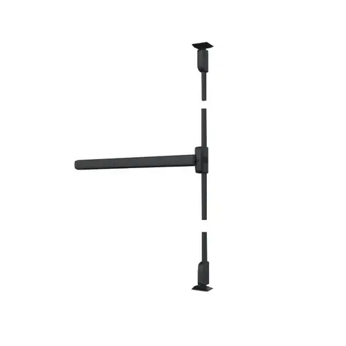 Three Rim Panic Exit Device With Latch Point Black Matte