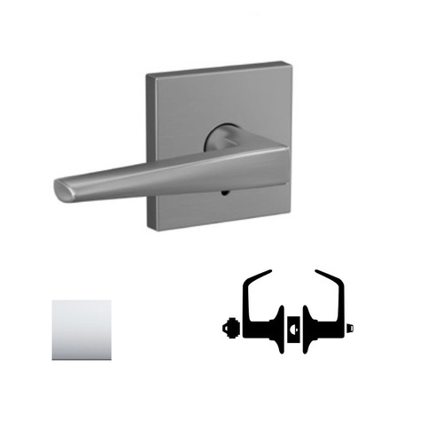 Eller Lever with Collins Rose Keyed Entry Lock C Keyway with 16086 Latch and 10027 Strike Bright Chrome Finish