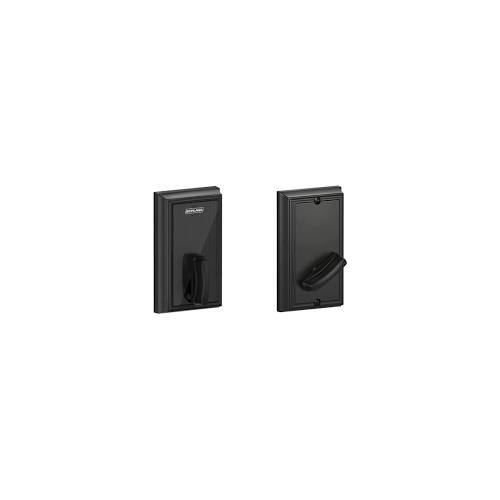 Addison Control Keyless Smart Fire Rated Deadbolt with 12398 Latch and 10116 Strike Matte Black Finish