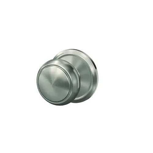 Andover Knob with Alden Rose Non Turning Dummy Lock Satin Nickel Finish