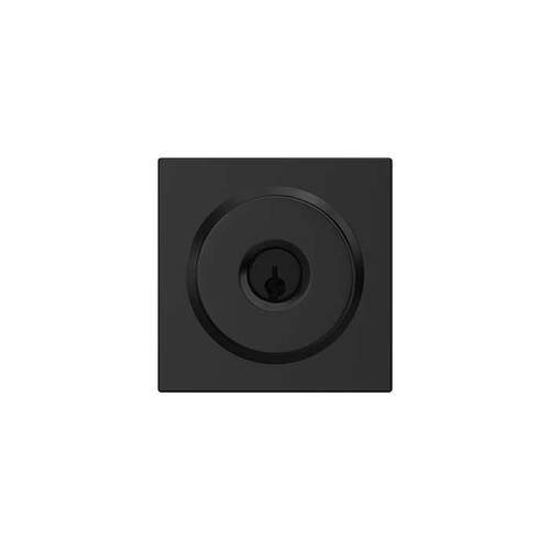 Bowery Knob with Collins Rose Keyed Entry Lock C Keyway with 16086 Latch and 10027 Strike Matte Black Finish