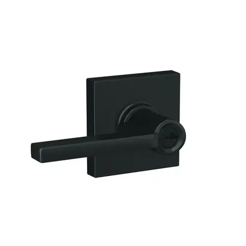 Latitude Lever with Collins Rose Keyed Entry Lock C Keyway with 16086 Latch and 10027 Strike Matte Black Finish