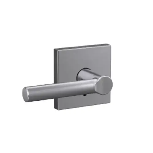 Broadway Lever with Collins Rose Non Turning Dummy Lock Satin Chrome Finish