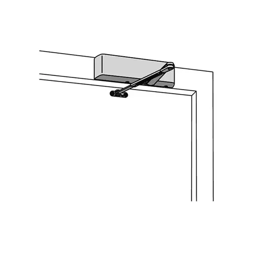 4020 Series Size 1 to 5 Sprayed Aluminum Grade 1 Surface Door Closer, Regular Arm, Left Hand