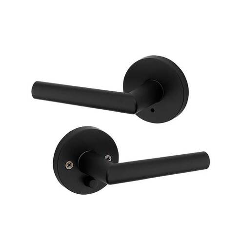 Milan Round Privacy Door Lock with 6AL Latch and RCS Strike Iron Black Finish