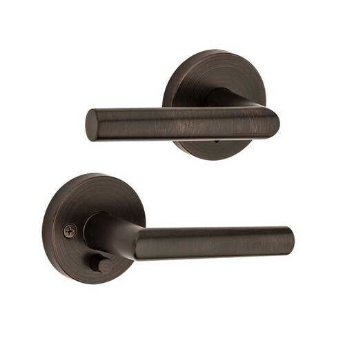 Milan Round Privacy Door Lock with 6AL Latch and RCS Strike Venetian Bronze Finish