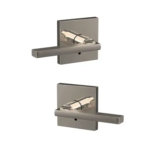 Latitude Lever with Collins Rose Non Turning Dummy Lock Bright Nickel Finish