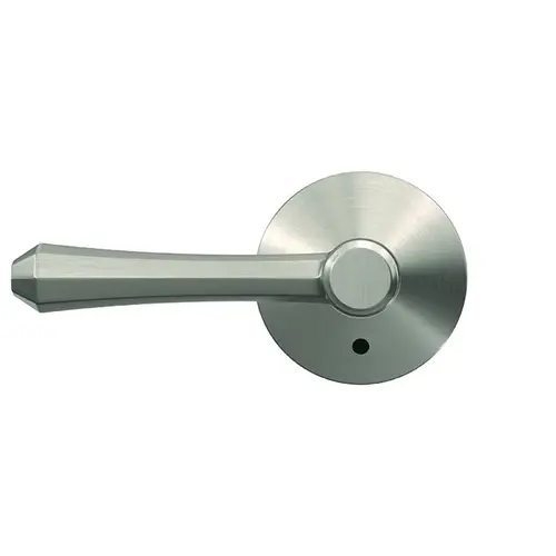 Dempsey Lever with Kinsler Rose Passage and Privacy Lock with 16600 Latch and 10027 Strike Satin Nickel Finish