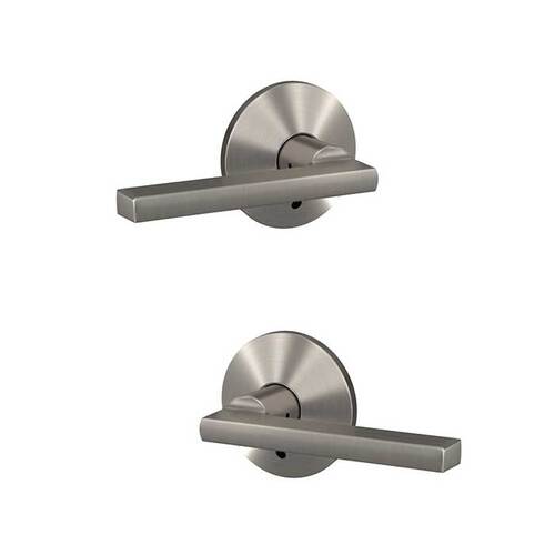 Latitude Lever with Kinsler Rose Non Turning Dummy Lock Satin Nickel Finish