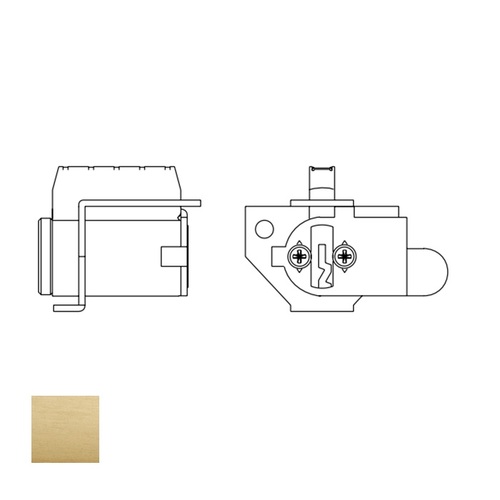 Full Size Interchangeable Core C Keyway Satin Brass Finish