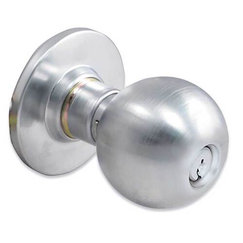 MK Series Cylindrical Knob Locks Satin Chrome