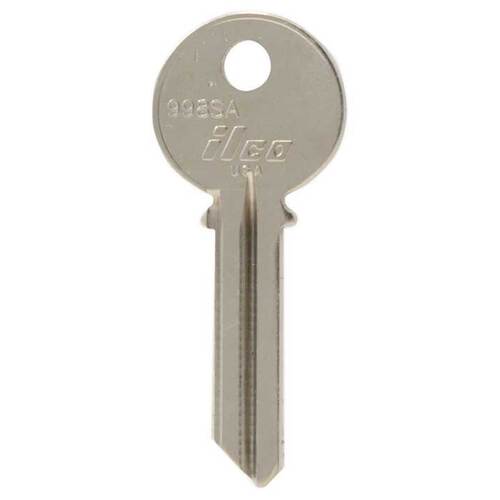 Kaba Ilco 998SA Yale Blank 6-Pin EN11SA Key Silver